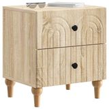 vidaXL Nachtkastje Sonoma Eiken 43 x 34,5 x 48 cm Bewerkt hout