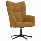 vidaXL Relaxstoel fluweel bruin
