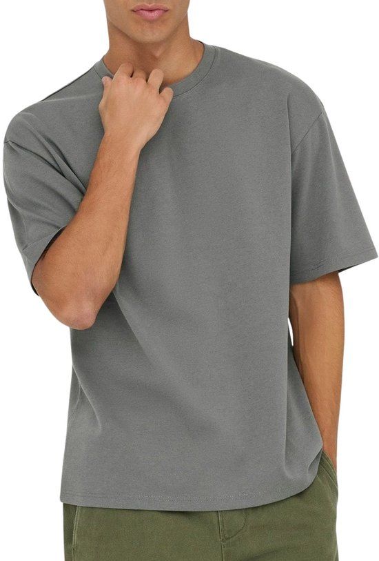 ONLY & SONS ONSCASPIAN T-shirt Heren Castor Gray S