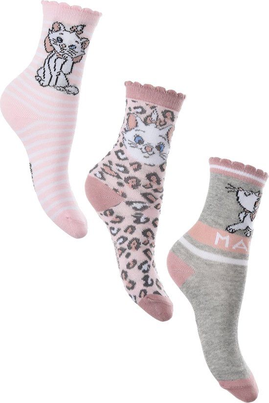 Disney Marie Socks - Girls - 3 Pairs - Size 27/30