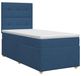 vidaXL Boxspringbed met matras en hoofdeinde, blauw, 80 x 200 cm, stof