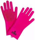 Muc-Off Silicone Deep Scrubber Gloves - Roze - L