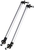 Dailygoods 200 mm stootstang verstelbaar voor auto's, 2 stuks, metalen verstevigingsstangen