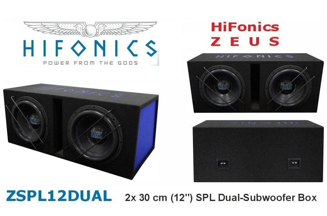 Hifonics Hifonics Zeus ZSPL12 Dual - Dubbele subwooferbox -  12" - 1200 Watt RMS