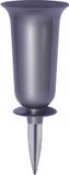 Form Plastic Grafvaas - kunststof - zilver - H37 cm