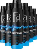 Fa Men Deodorant Spray Perfect Wave 6 x 150ml - Voordeelverpakking