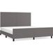 Maison Exclusive - Sommier avec tête de lit gris 160 x 200 cm, simili cuir