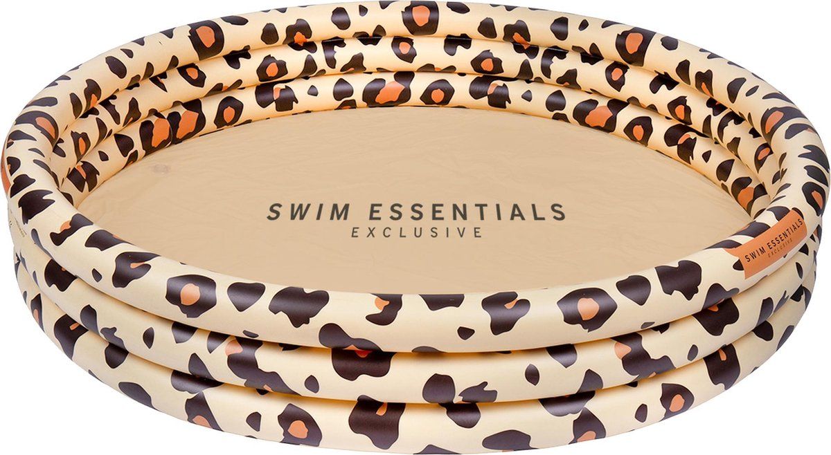 Swim Essentials Rond zwembad 150 cm Panterprint Beige - Groen