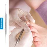 Beautytools.be BeautyTools Pedicure Instrument – Verwijderen van Kalk en Vuil onder de Nagels en Nagel Hoekjes - dubbelzijdig (15 cm) – (NC-0614)