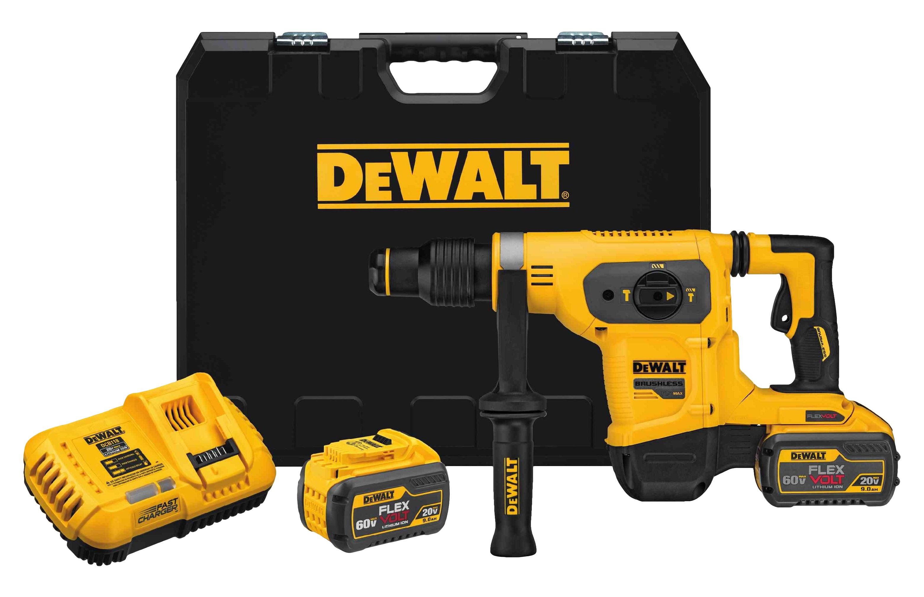 DeWALT DCH481X2-QW 54V SDS-MAX Combihamer | Incl. 2x 9.0Ah Accu's