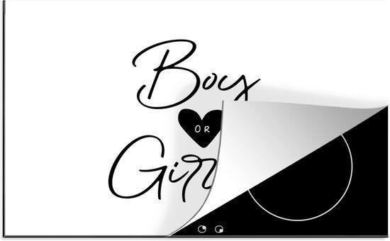 KitchenYeah® Inductie beschermer 77x51 cm - Gender reveal cadeau - Boy or Girl - Baby - Jongetje - Meisje - Inductiebeschermer