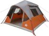 vidaXL Tente tunnel grise et orange 305 x 275 x 190 cm
