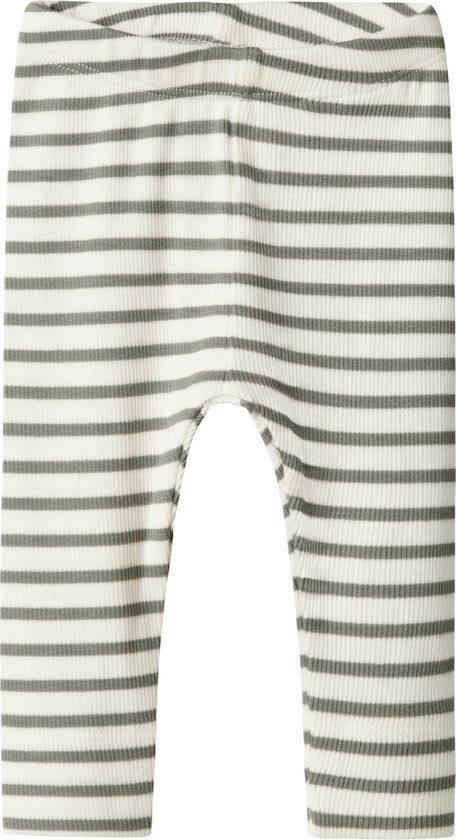 NAME IT NBNBANI XSL LEGGING NOOS Baby Leggings Unisex Dusty Olive Gestreept 110