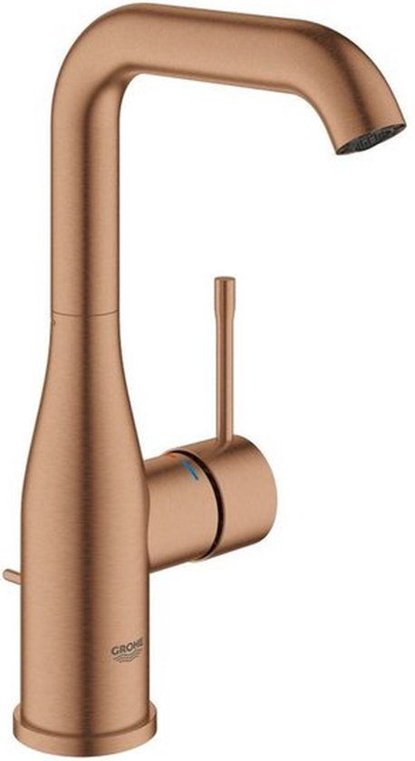 GROHE Essence New Wastafelkraan - hoge draaibare uitloop - met trekwaste - sunset gold (mat brons) - 32628DL1