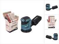 Makita DBO 180 Z excentrische schuurmachine sans fil 18 V 125 mm + Toolbrothers TURTLE set de papier de verre