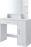 ECOTOYS Kaptafel - make up tafel - met spiegel - 90x38x137,5 cm - wit