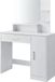 ECOTOYS Kaptafel - make up tafel - met spiegel - 90x38x137,5 cm - wit