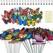 OEM Bol Kleurrijke vlinderbloemspelden - set van 70 - hoogwaardig pvc - voor decoratie