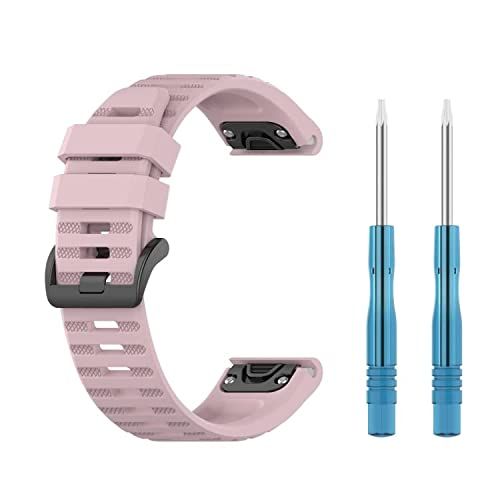 Intercella siliconen bandje - zachtroze - geschikt voor Garmin Fenix 5/5 Plus/6/7/7 Pro/Forerunner 935/945/Quatix 5/Approach S60/S62