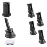 WAGNER QuickClick® Meubelglijders omkeerbaar wolvilt + kunststof - SILENCER - set van 4 om in ronde buizen te steken - DUO - Binnen Ø 14 mm/Buiten Ø 18 mm - Made in Germany - 15782200