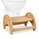 Relaxdays Toiletkrukje verstelbaar - 3 standen - volwassenen - wc krukje - bamboe