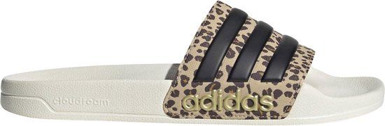 adidas Adilette Badslippers - Bruin/Zwart/Wit - Maat 44.5 - Unisex