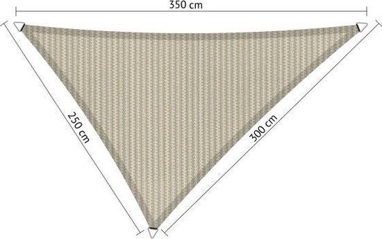 Shadow Comfort® Ongelijkzijdige Driehoek Schaduwdoek - Sahara Sand - 250 x 300 x 350 CM