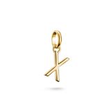 Thomas Sabo Charm Club Connect Charm-Hanger Letter X 18k Vergulding Gerecycled 925 Zilver CC1230-413-39