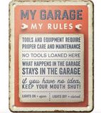 Nostalgic-Art Metalen Bord 15 x 20 cm My Garage, My Rules