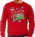 Bellatio Decorations Shoppartners Bv Foute Kersttrui / sweater - Santa I have been good - rood voor heren - kerstkleding / kerst outfit XL