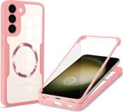 Techsuit Hoesje geschikt voor Samsung Galaxy S23 Plus - ColorVerse 360 Case met Screenprotector - Geschikt voor MagSafe - Roze
