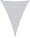 vidaXL Zonneschaduw Driehoekig 5 x 7 x 7 m Lichtgrijs en wit Polyester Oxford