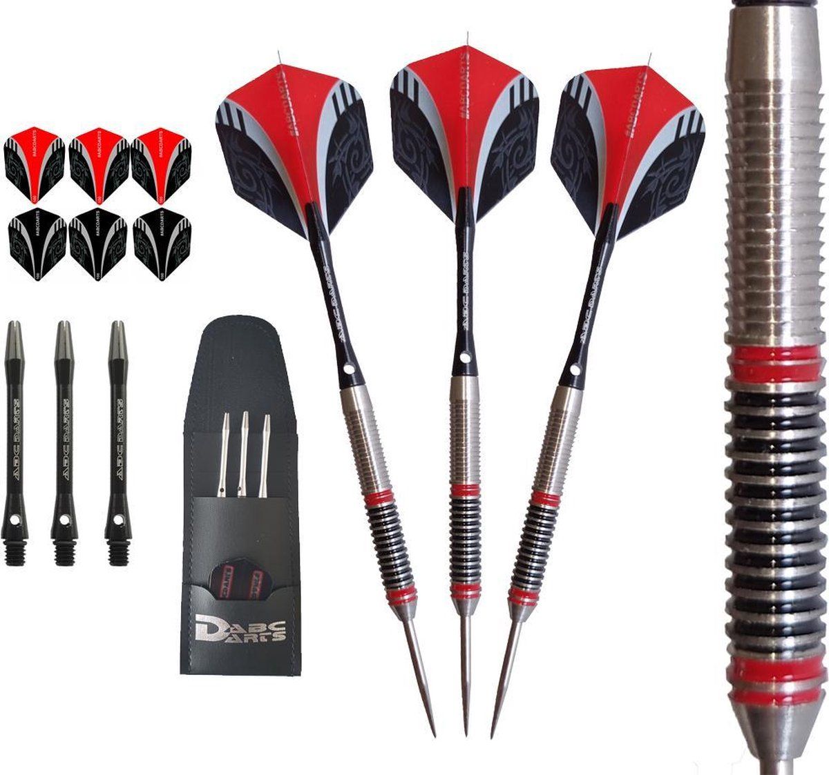 ABC Darts Red Jacks Frontgrip 21 gram - Dartpijlen - Zilver - Metaal - 2021