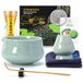 TEANAGOO Set de cérémonie du matcha en céramique 7 pièces avec fouet, bol, cuillère doseuse et tamis pour préparation de latté, cadeau pour amateurs de matcha