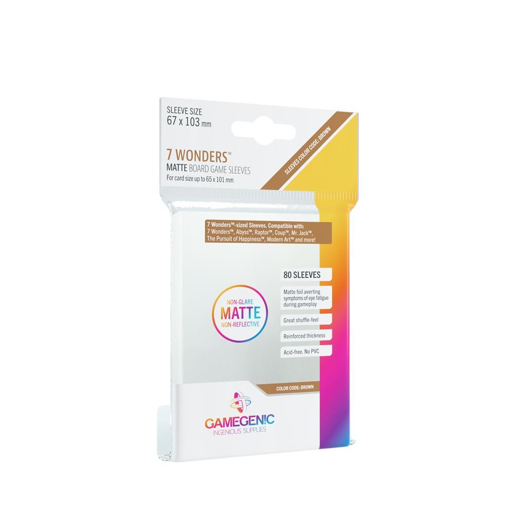 GameGenic Sleeves Matte 7 Wonders 67x103mm (80 stuks)