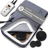 Merkloos Stone massageset - Basalt massagestenen - 12 stuks - Met verwarmingstas