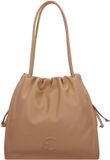 Coccinelle Leren Schoudertas Dulse Shoulderbag Skin Lichtbruin