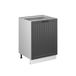 Vicco Keukenonderkast Fame-Line, Donkergrijs/Wit, 60 cm 1 deur zonder werkblad
