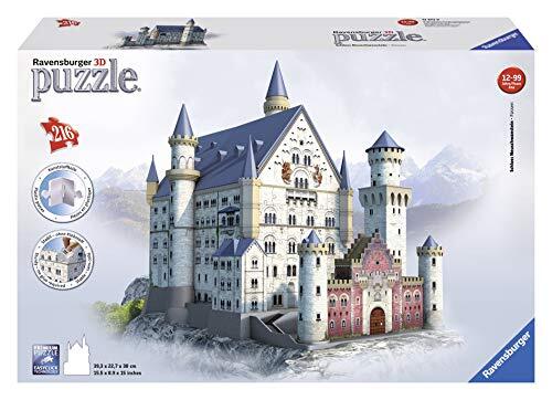 Ravensburger 125739 Neuschwanstein 3D Puzzel Gebouw, 216 Stukjes, Vanaf 12 Jaar