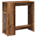 VidaXL Table de bar avec étagères 101x40x103,5 cm bois traité couleur bois vieilli