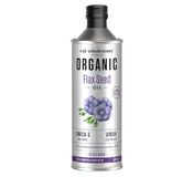 Eat Wholesome Biologische Lijnzaadolie, 500ml - Koudgeperst, Ongefilterd, Hoge Bron Van Omega 3, 100% Puur & Natuurlijk, Voor Smoothies, Salades, Huidverzorging & Haar, Vegan