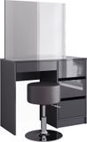 Vicco Kaptafel Sherry, Antraciet Hoogglans, 90 cm met spiegel en kruk