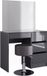 Vicco Kaptafel Sherry, Antraciet Hoogglans, 90 cm met spiegel en kruk