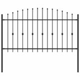 vidaXL Spike Fence ASTEN 200 x 150 cm Powder-coated Steel Black