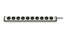 EHMANN 0600x00102033 aluminium universele stekkerdoos 10-voudig, 3 m voedingskabel