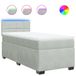 VidaXL Boxspring met matras fluweel lichtgrijs 90x190 cm
