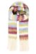 ICHI IALEONORA SC Dames Sjaal Polyester Gestreept Blue Bonnet
