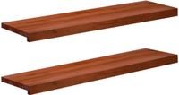 vidaXL - Trapmatten - 2 stuks - Bruin - 100 x 30 x 2 cm - Massief beukenhout