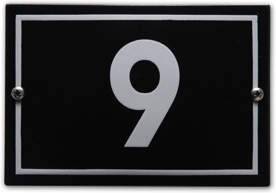 EmailleDesignÂ® Huisnummer model Phil nr. 9