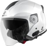 Bogotto H586 BT Solid Wit Bluetooth Jethelm - Helm